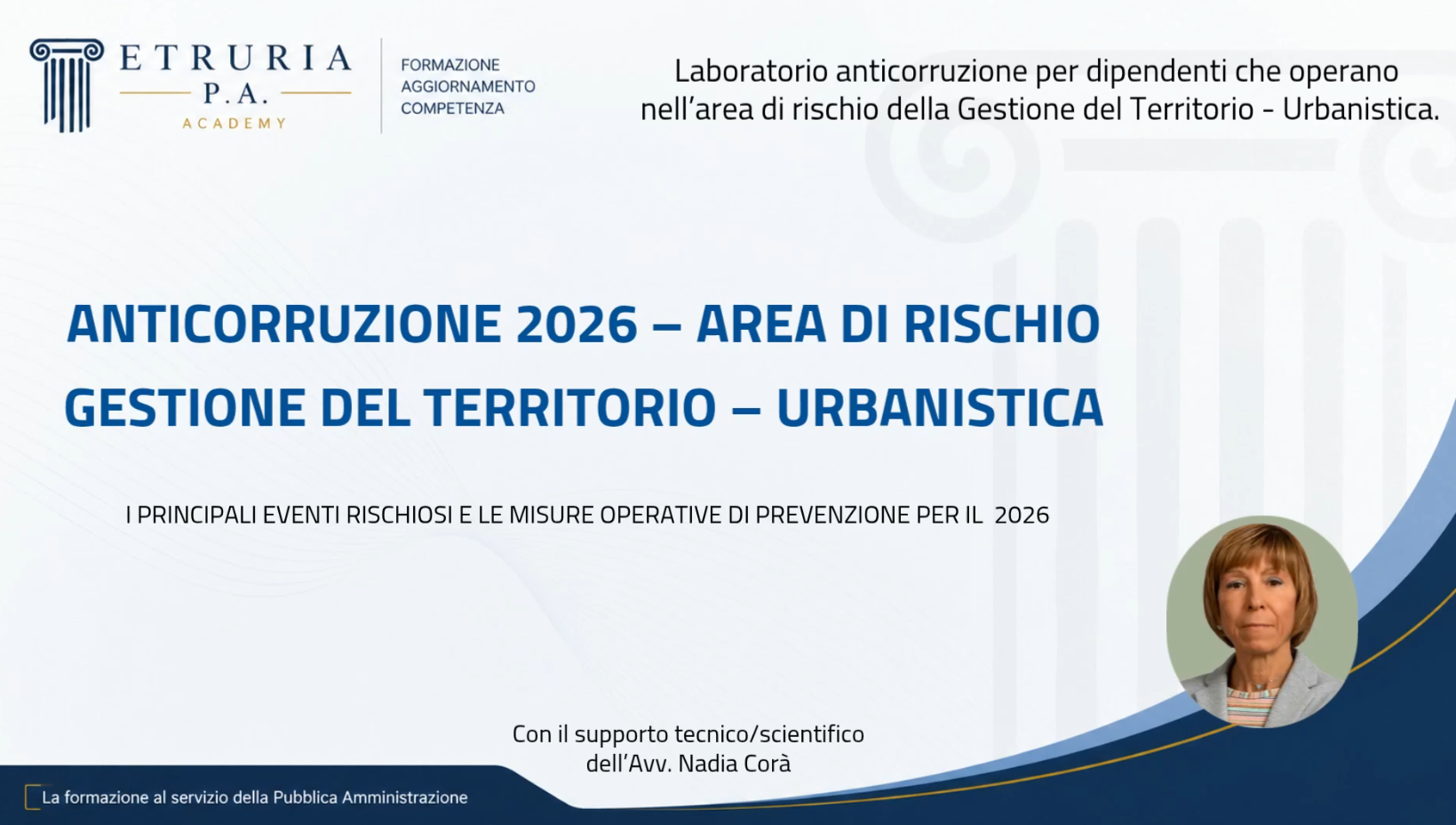 Laboratorio 6 – Area di rischio: Gestione del territorio, Urbanistica